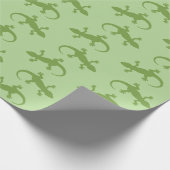 Zwei Gecko-Silhouetten-Muster Geschenkpapier (Ecke)
