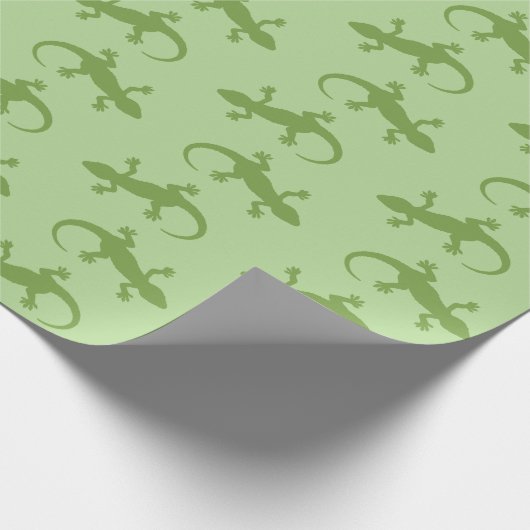 Zwei Gecko-Silhouetten-Muster Geschenkpapier (Ecke)