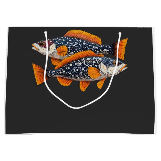 Zwei gefleckte Fische Große Geschenktüte (Vorderseite)