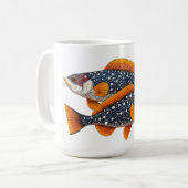 Zwei gefleckte Fische Kaffeetasse (Vorderseite Links)