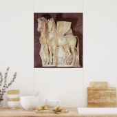 Zwei geflügelte Pferde aus dem Stammbaum eines Poster (Küche)