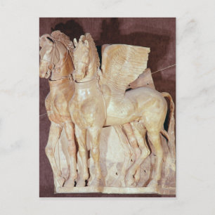 Zwei geflügelte Pferde aus dem Stammbaum eines Postkarte