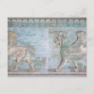 Zwei geflügelten Griffins aus dem Palast Postkarte