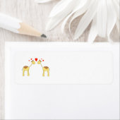 Zwei gegensätzliche Giraffen mit Herz. Cartoon. (Insitu)