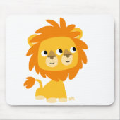 Zwei-gegenübergestellt der niedliche Cartoon Löwe Mousepad (Vorne)