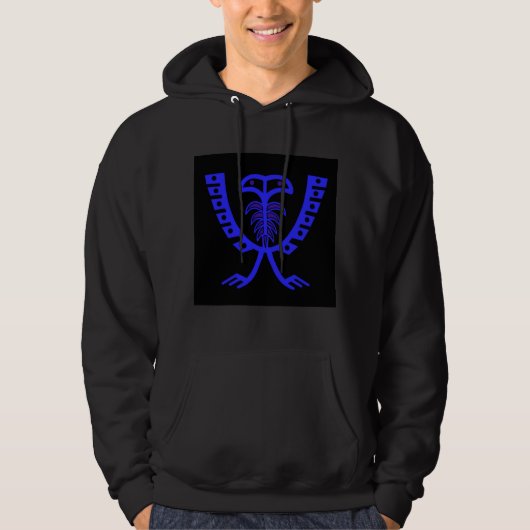 Zwei gehackte Blaue Adler Hoodie (Vorderseite)