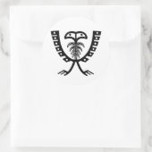 Zwei gehackte Blaue Adler Runder Aufkleber (Tasche)