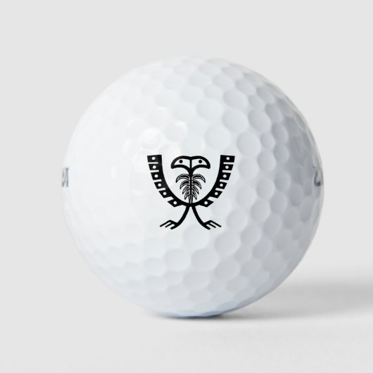 Zwei gehackter Schwarzer Adler Golfball (Vorderseite)