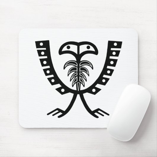 Zwei gehackter Schwarzer Adler Mousepad (Mit Mouse)
