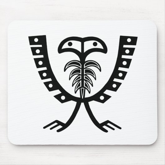Zwei gehackter Schwarzer Adler Mousepad (Vorne)