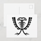 Zwei gehackter Schwarzer Adler Postkarte (Vorne/Hinten)