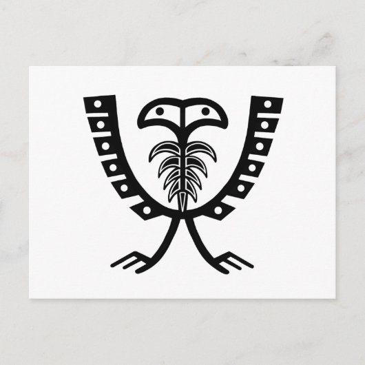 Zwei gehackter Schwarzer Adler Postkarte (Vorderseite)