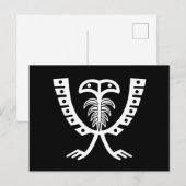 Zwei gehackter Weißadler Postkarte (Vorne/Hinten)