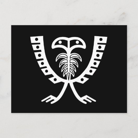 Zwei gehackter Weißadler Postkarte (Vorderseite)