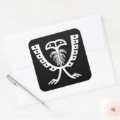 Zwei gehackter Weißadler Quadratischer Aufkleber (Umschlag)