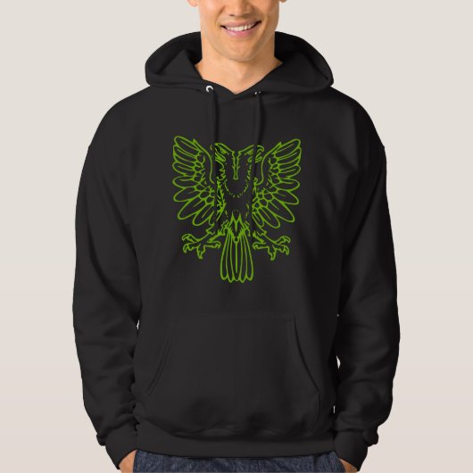 Zwei geheuerte Adler - Martian Green Hoodie (Vorderseite)