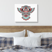 Zwei gehitzte Haida Spirit Bird auf Weiß Leinwanddruck (Insitu (Schlafzimmer))