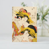 Zwei Geisha Fine Art Dankeskarte (Stehend Vorderseite)
