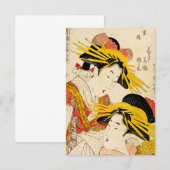 Zwei Geisha Fine Art Dankeskarte (Vorne/Hinten)