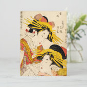 Zwei Geisha Fine Art Feiertagskarte (Stehend Vorderseite)