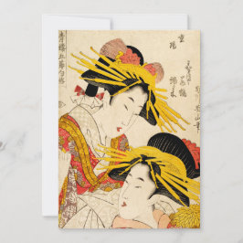 Zwei Geisha Fine Art Feiertagskarte