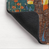 Zwei Geishas japanisches traditionelles Woodblock Mousepad (Ecke)