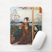 Zwei Geishas japanisches traditionelles Woodblock Mousepad (Mit Mouse)