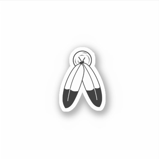 Zwei-Geist-Flagge Aufkleber (Vorderseite)