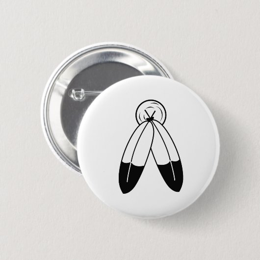 Zwei-Geist-Flagge Button (Vorne & Hinten)