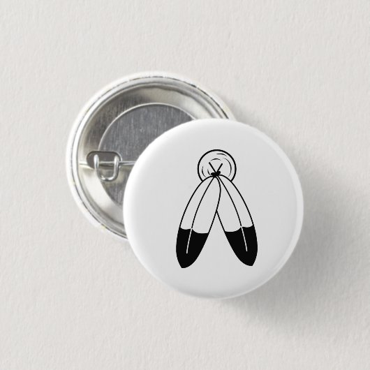 Zwei-Geist-Flagge Button (Vorne & Hinten)