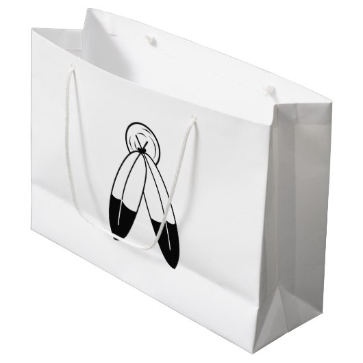 Zwei-Geist-Flagge Große Geschenktüte (Vorderseite Schrägansicht)