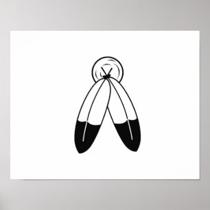 Zwei-Geist-Flagge Poster