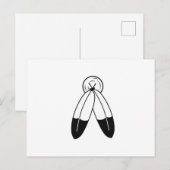 Zwei-Geist-Flagge Postkarte (Vorne/Hinten)