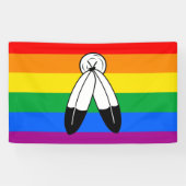 Zwei-Geist-LGBTQ+-Flag Banner (Horizontal)