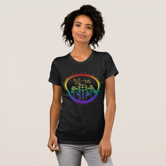 Zwei-Geist Regenbogen T-Shirt (Vorne ganz)