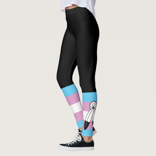 Zwei-Geist-Trans-Pride-Flagge Leggings (Links)