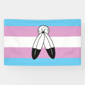 Zwei-Geist-Trans-Stolperflagge Banner (Horizontal)