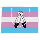 Zwei-Geist-Trans-Stolperflagge Große Geschenktüte (Vorderseite)