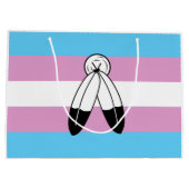 Zwei-Geist-Trans-Stolperflagge Große Geschenktüte (Rückseite)
