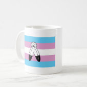 Zwei-Geist-Trans-Stolperflagge Kaffeetasse (Vorderseite Links)