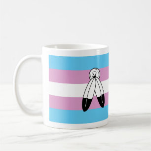 Zwei-Geist-Trans-Stolperflagge Kaffeetasse