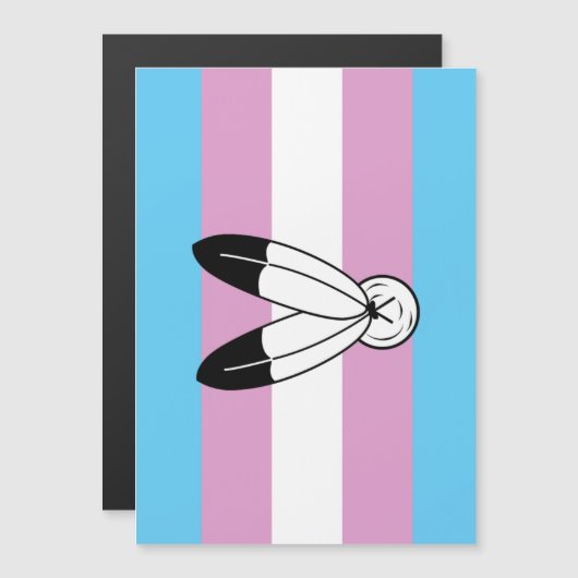 Zwei-Geist-Trans-Stolperflagge Magneteinladung (Vorne/Hinten)
