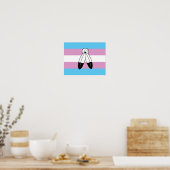 Zwei-Geist-Trans-Stolperflagge Poster (Küche)