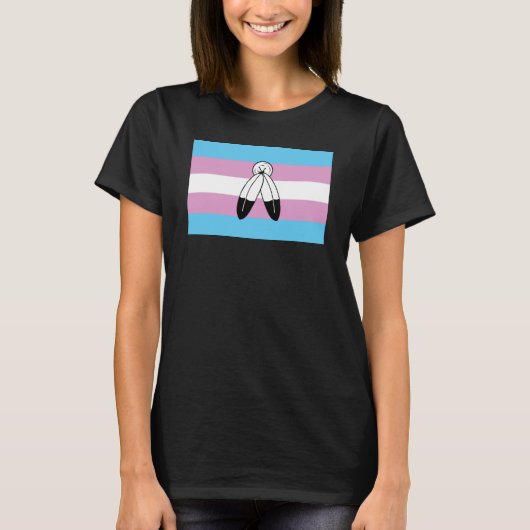 Zwei-Geist-Trans-Stolperflagge T-Shirt (Vorderseite)