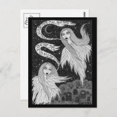 Zwei Geisterpostkarten Postkarte (Vorne/Hinten)