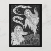 Zwei Geisterpostkarten Postkarte (Vorderseite)