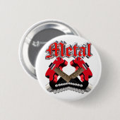Zwei gekreuzte Gitarren Button (Vorne & Hinten)