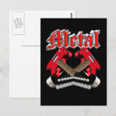Zwei gekreuzte Gitarren Postkarte (Vorne/Hinten)