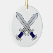Zwei gekreuzte Schwerter Keramikornament (Rechts)