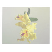 Zwei gelbe Cattleya Orchids Notizblock (Vorderseite)